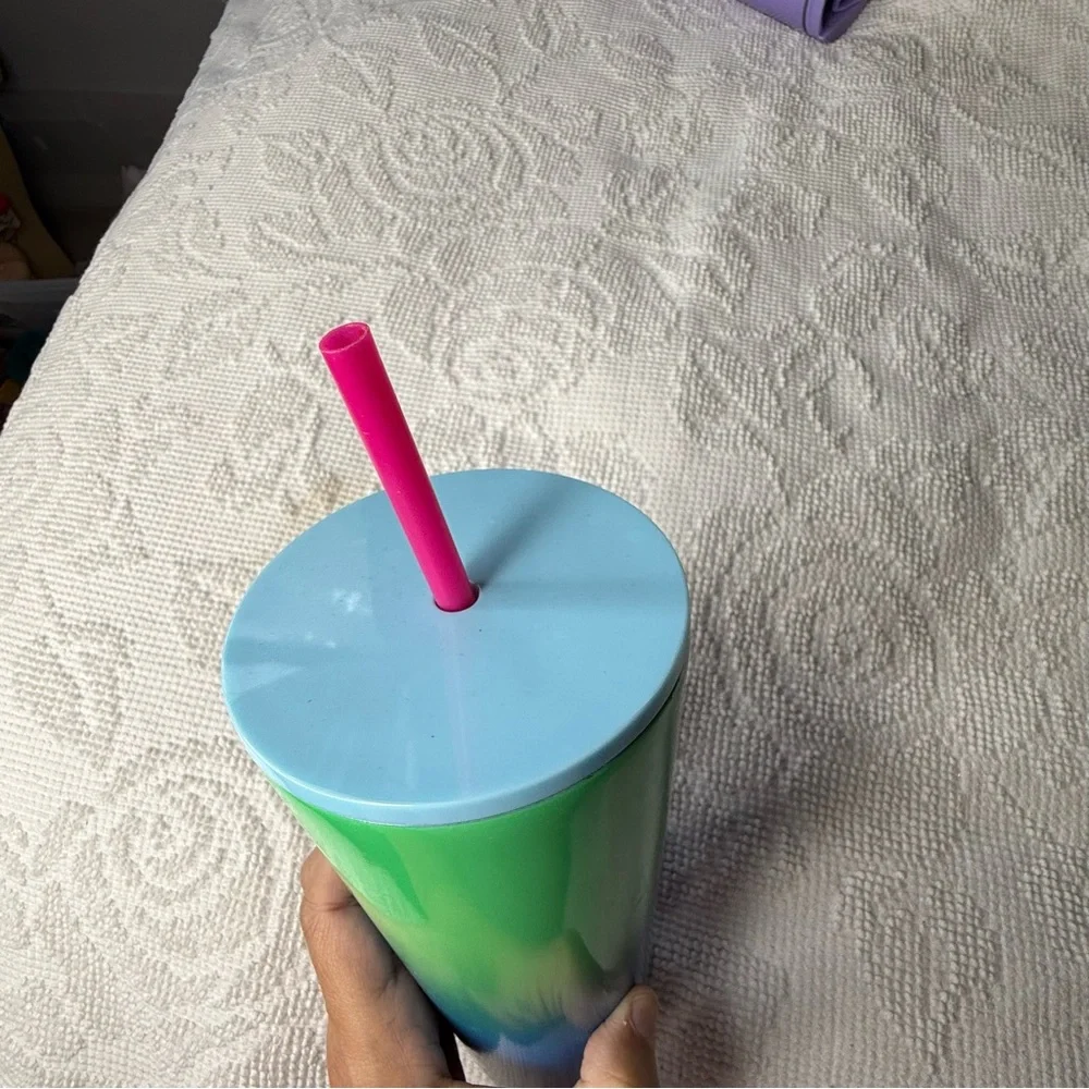 Starbucks 2023 Gradient Cold Cup Tumbler 24oz Blue‎ Green Purple Stainless Steel